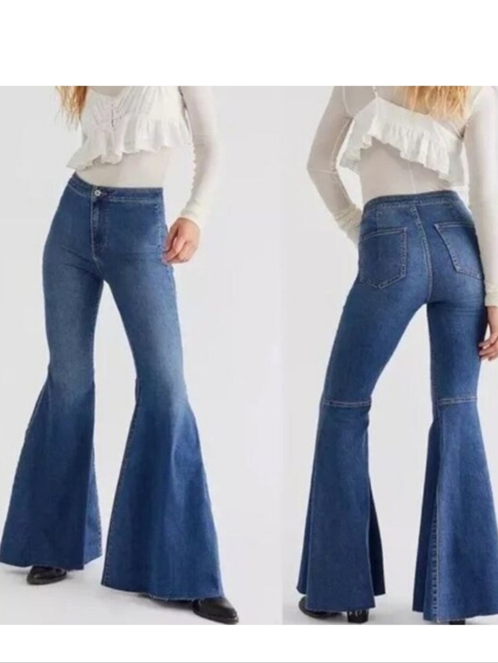 We The Free Just Float On Flared Denim Jeans